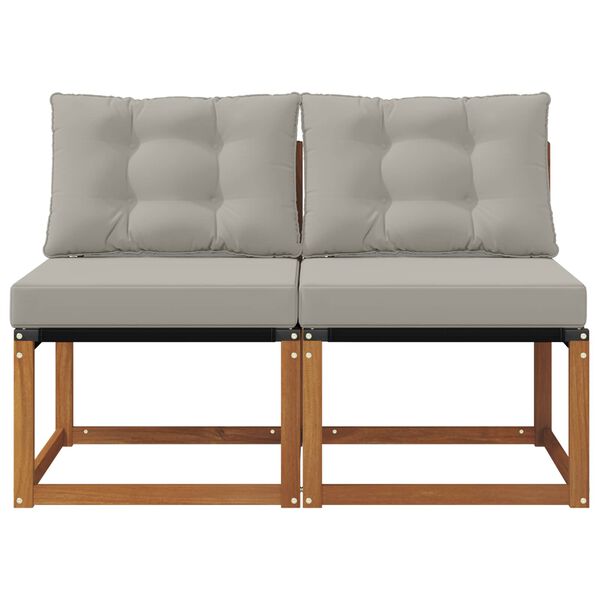 vidaXL 2 St&uuml;ck Outdoor Mittelsofa