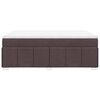 vidaXL Boxspringbett mit Matratze Dunkelbraun 140x200 cm Stoff