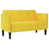 vidaXL Zweisitzer-Sofa Gelb 111 cm Stoff