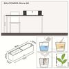 LECHUZA Blumenkasten BALCONERA Stone 80 ALL-IN-ONE Schwarz