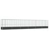 vidaXL Voliere mit Erweiterung Silbern 1250,5x107x212 cm Stahl