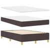 vidaXL Boxspringbett mit Matratze Dunkelbraun 120 x 200 cm Stoff