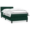 vidaXL Boxspringbett mit Matratze Dunkelgr&uuml;n 90x210 cm Samt