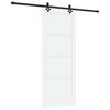vidaXL Schiebet&uuml;r ORKDAL Wei&szlig; 83 x 202 cm Massives Kiefernholz