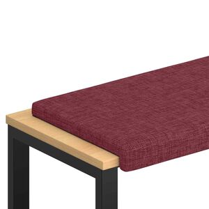 vidaXL Bankkissen Stoff Weinrot Tiefe 35 cm