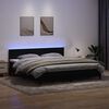 vidaXL Boxspringbett mit Matratze & LED Schwarz 200x210 cm Samt