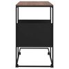 vidaXL Beistelltisch mit Rollen Schwarz 55x36x63,5 cm Holzwerkstoff