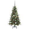 vidaXL K&uuml;nstlicher klappbarer Weihnachtsbaum Gr&uuml;n 120 cm PE und PVC