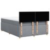 vidaXL Boxspringbett mit Matratze Hellgrau 160x200 cm Stoff