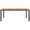 vidaXL 9-tlg. Garten-Essgruppe Poly Rattan Schwarz