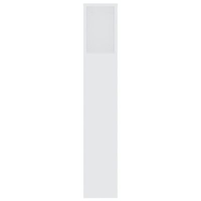 vidaXL Kopfteil mit Ablagen Weiß 200x18,5x104,5 cm
