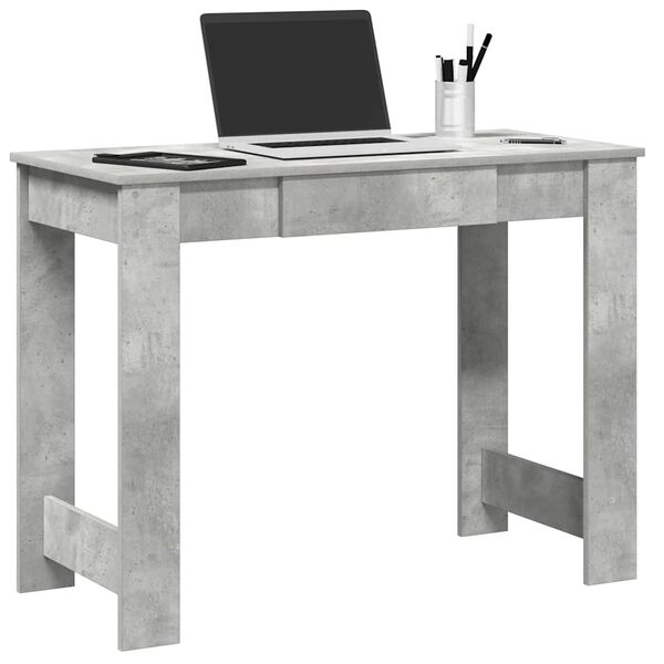 vidaXL Schreibtisch Betongrau 100x45x75 cm Holzwerkstoff