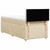 vidaXL Boxspringbett mit Matratze Creme 80x200 cm Stoff