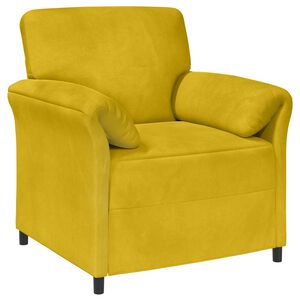vidaXL 1-Sitzer Sofa Gelb 88 x 83 x 95 cm Samt