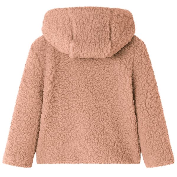 Kinder-Kapuzenjacke Teddy-Kunstpelz Heller Cognac 140