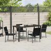 vidaXL Garten Essgruppe 5 pcs Schwarz und Grau PE-Rattan