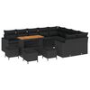 vidaXL Gartensofa-set 13 pcs Schwarz Poly-Rattan