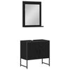 vidaXL Badezimmerm&ouml;bel-Set 2 stk. Schwarz 60 x 33 x 60 cm