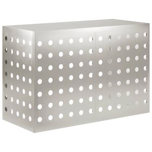 vidaXL Klimaanlagenabdeckung Silber 90 x 40 x 60 cm Edelstahl