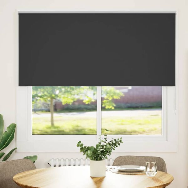 vidaXL Verdunkelungsrollo Schwarz 160x130 cm Stoffbreite 156,6 cm