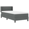 vidaXL Boxspringbett mit Matratze Dunkelgrau 200 x 80 cm Polyester