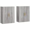 vidaXL Wandschr&auml;nke 2 Stk. Grau Sonoma 69,5x34x90 cm