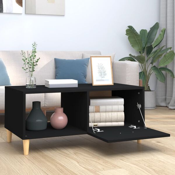 vidaXL Couchtisch Schwarz 89,5x50x40 cm Holzwerkstoff