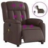 vidaXL Massagesessel Elektrisch Braun Kunstleder