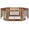 vidaXL Hundetor mit St&auml;ndern 6 pcs Altholz 80 x 60 cm Holzwerkstoff
