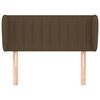 vidaXL Kopfteil mit Ohren Dunkelbraun 83x23x78/88 cm Stoff