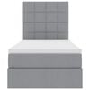 vidaXL Bett mit Stauraum und LED Hellgrau 100 x 200 cm Polyester