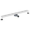 vidaXL Duschabfluss im Liniendesign mit 360&deg; Siphon Silber 90 cm