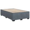 vidaXL Boxspringbett mit Matratze Dunkelgrau 120x200 cm Samt