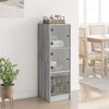 vidaXL Highboard mit Glastüren Grau Sonoma 35x37x109 cm