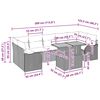 vidaXL Garten-Sofa-Set mit Speicher 8 pcs Beige Poly Rattan