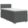 vidaXL Boxspringbett mit Matratze Dunkelgrau 90 x 190 cm Stoff