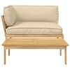 vidaXL Sofa Set mit Kissen Uni 2 pcs Beige Massivholz Akazie