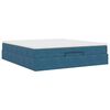 vidaXL Ottoman-Bett mit Matratze Dunkelblau 160x200 cm Samt