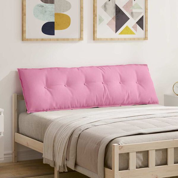 vidaXL R&uuml;ckenkissen Rosa 160 x 19 x 50 cm Stoff
