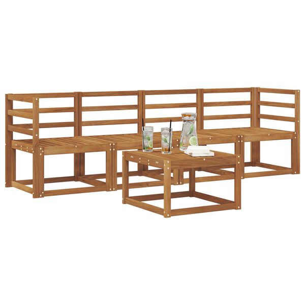 vidaXL Outdoor-Sofagarnitur 5 pcs Natur Massivholz Akazie