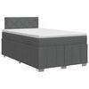 vidaXL Boxspringbett mit Matratze Dunkelgrau 120 x 200 cm Stoff