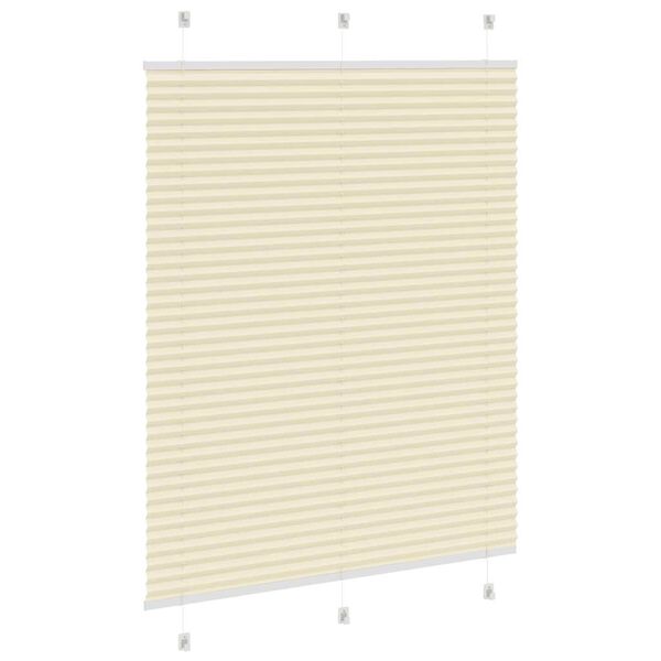 vidaXL Plissee Creme 110x100 cm Stoffbreite 109,4 cm Polyester