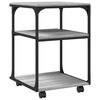 vidaXL Druckerständer 3 Ablagen Grau Sonoma 43x48x64 cm Holzwerkstoff
