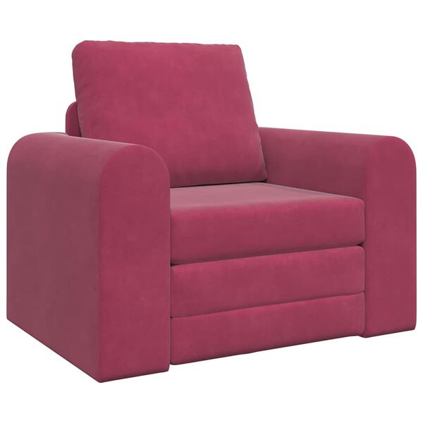 vidaXL Schlafsofa Weinrot 98 x 71 x 83 cm Samt