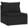 vidaXL 8-tlg. Garten-Lounge-Set mit Kissen Schwarz Poly Rattan