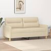 vidaXL 2-Sitzer-Sofa Creme 140 cm Stoff