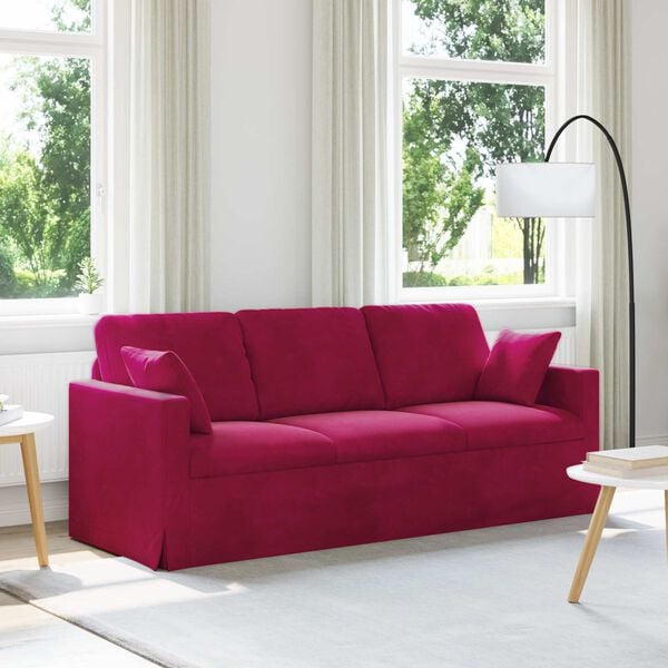 vidaXL Sofa Weinrot Gesamtabmessungen: 198 x 78 x 80 cm (B x T x H)
