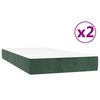 vidaXL Boxspringbett mit Matratze Dunkelgrün 200x200 cm Samt