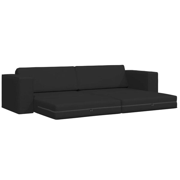 vidaXL Schlafsofa 200cm Schwarz Stoff
