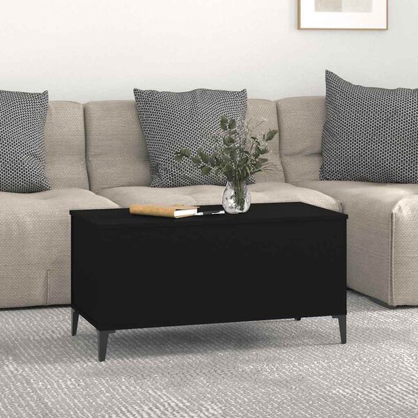 vidaXL Couchtisch Schwarz 90x44,5x45 cm Holzwerkstoff